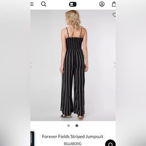 Billabong Forever Fields Black & WhiteJumpsuit Size Large - Like New Condition